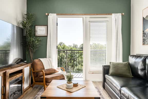 Greenbelt Balcony 2BR | Hot Tub, Steps to Downtown - Image 1
